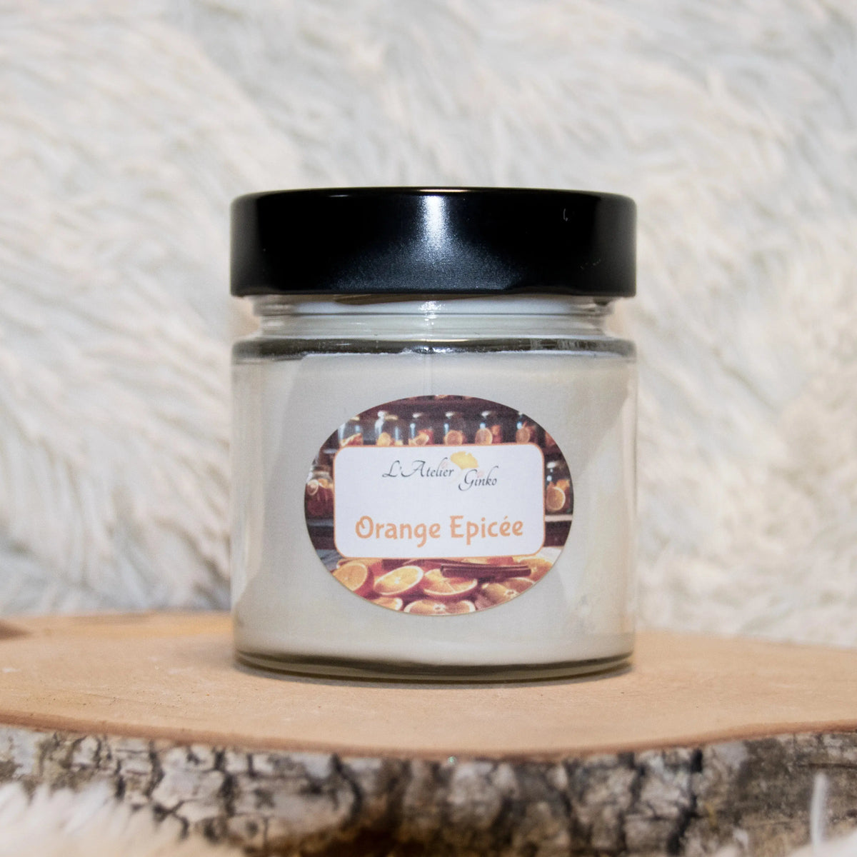 Bougie parfumée Orange Epicée - L'Atelier Ginko - Boutique en Ligne