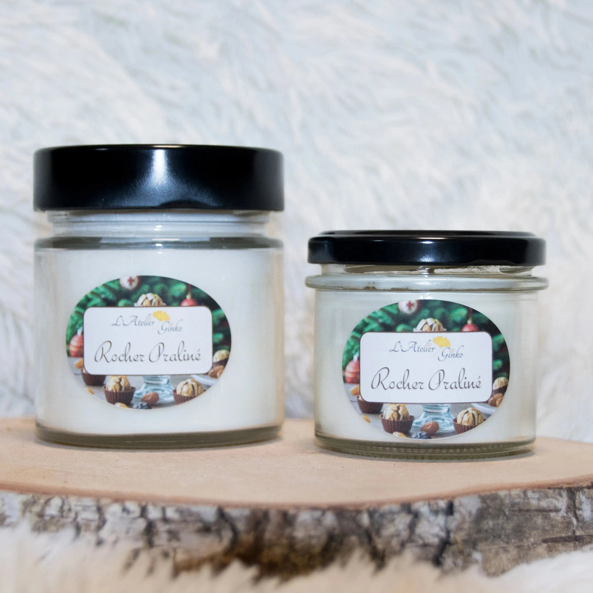 Bougie parfumée Rocher praliné - L'Atelier Ginko - Boutique en Ligne