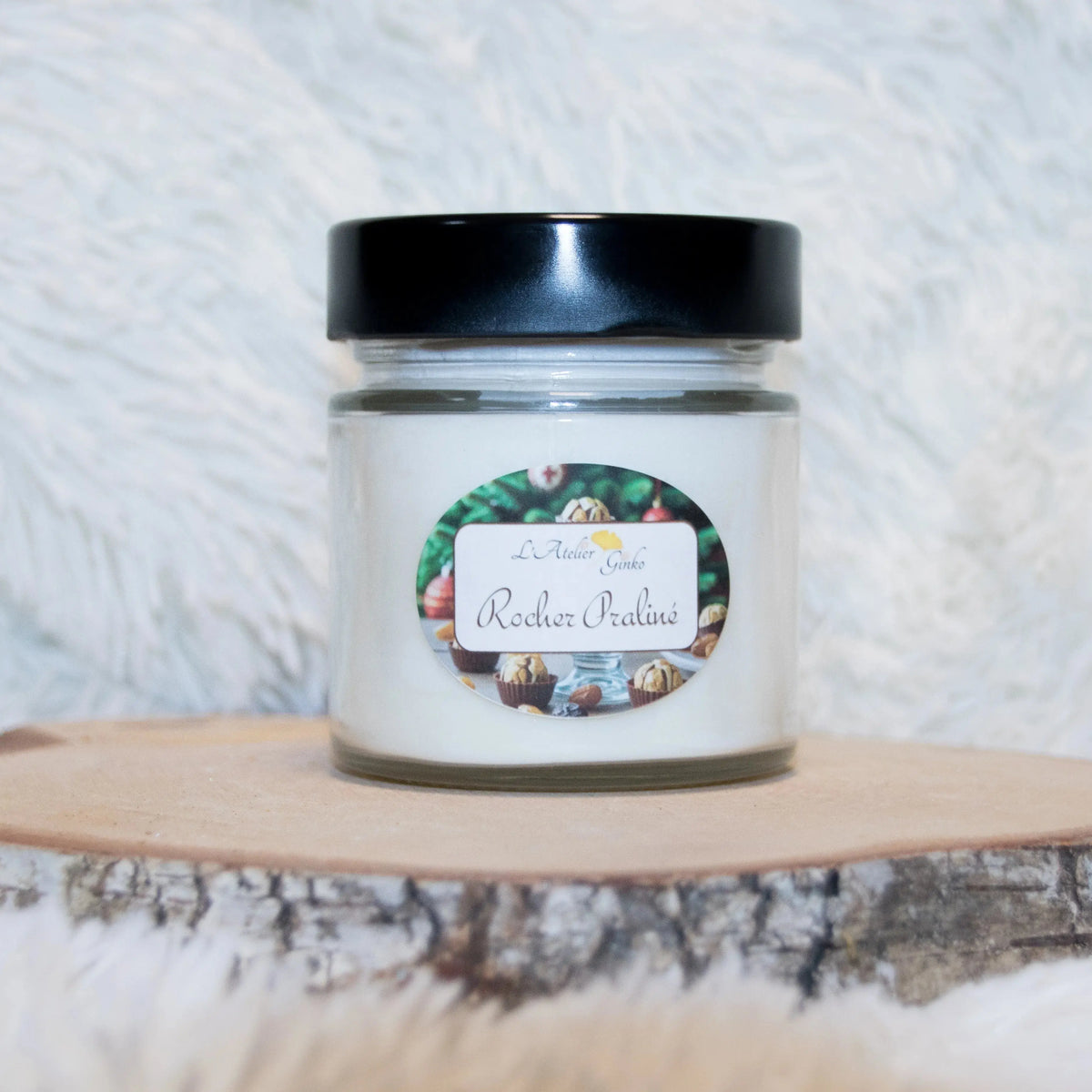 Bougie parfumée Rocher praliné - L'Atelier Ginko - Boutique en Ligne