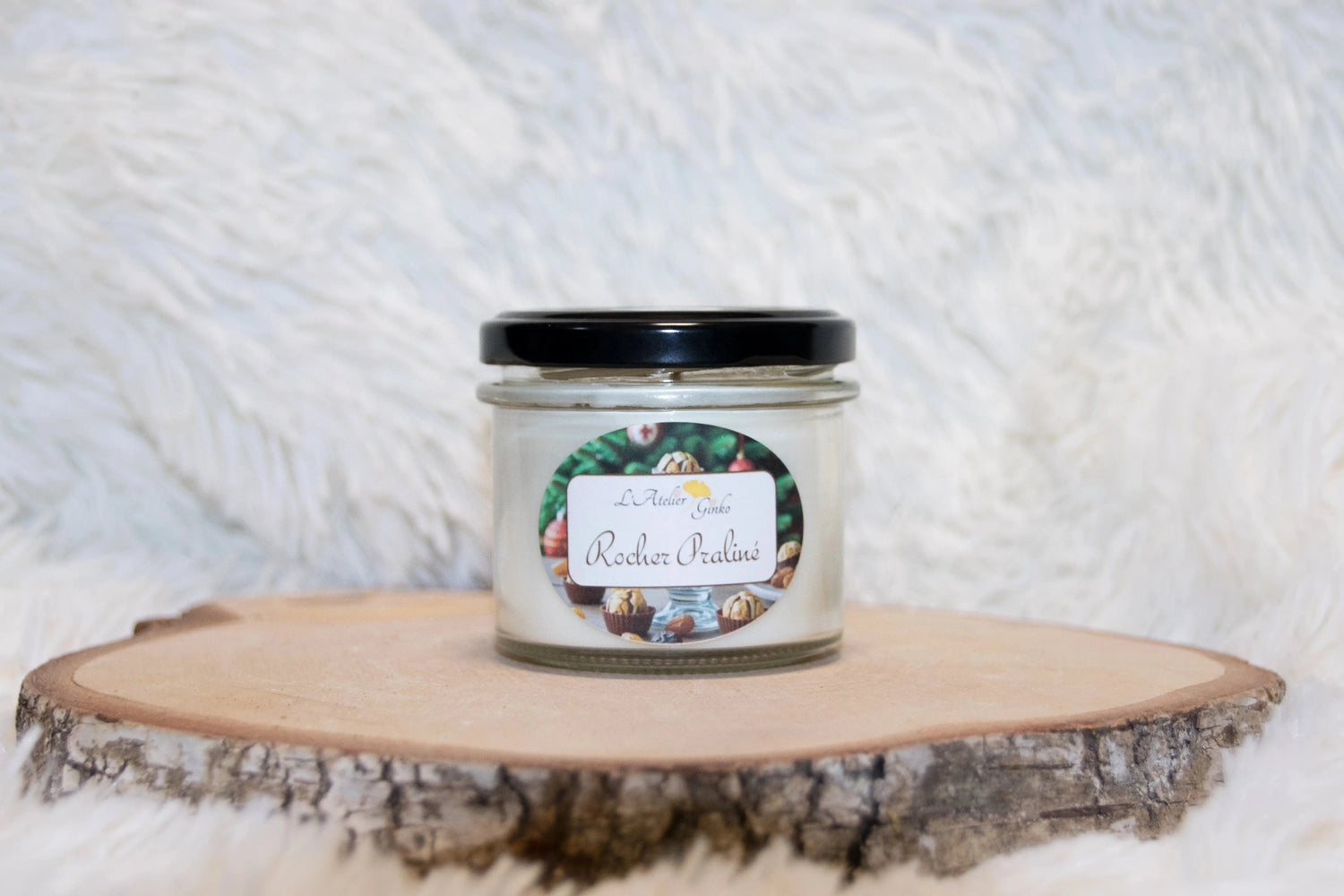 Bougie parfumée Rocher praliné - L'Atelier Ginko - Boutique en Ligne