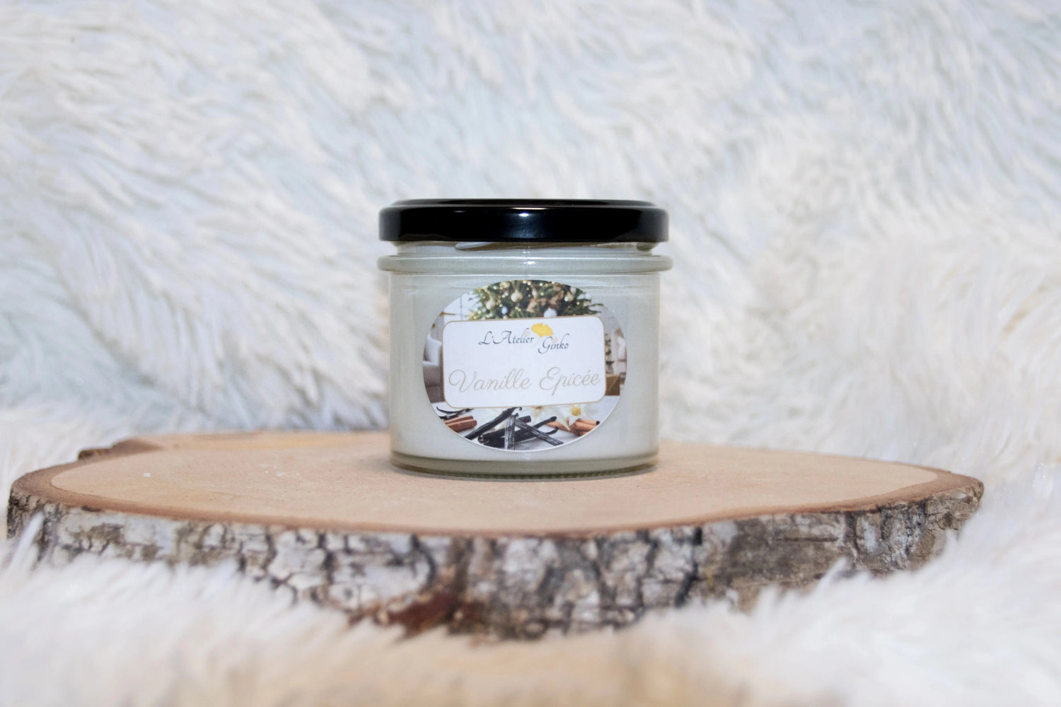 Bougie parfumée Vanille épicée - L'Atelier Ginko - Boutique en Ligne
