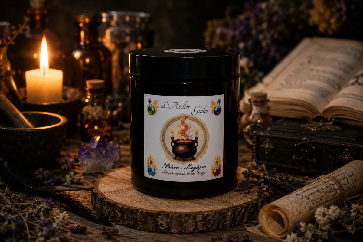 Bougie parfumée Potion Magique – Cire de soja artisanale