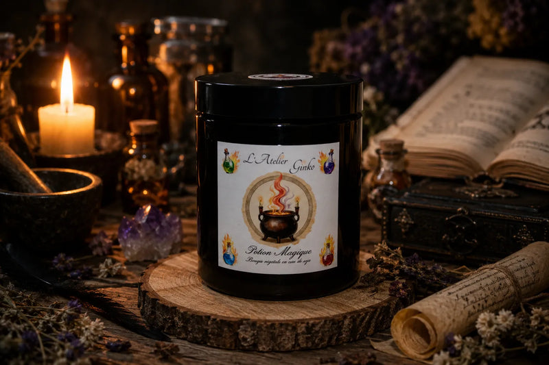 Bougie parfumée Potion Magique – Cire de soja artisanale