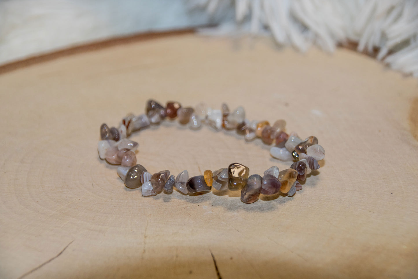 Bracelet Agate Botswana L'Atelier Ginko - Boutique en Ligne