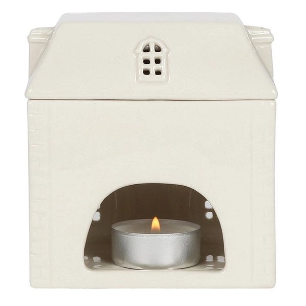 Brûle-Parfum Maison Blanche – Céramique Cocooning - L'Atelier Ginko - Boutique en Ligne
