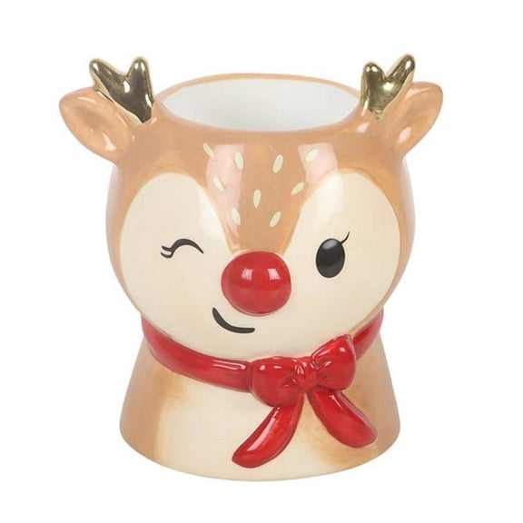 Brûle-parfum Ruby le Renne de Noël en céramique - L'Atelier Ginko - Boutique en Ligne