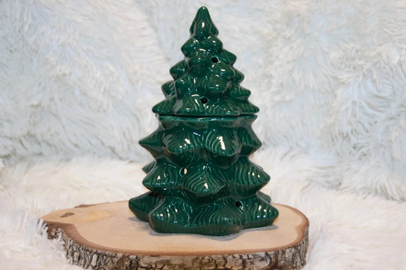 Brûle-Parfum Sapin Vert – Céramique Élégant Noël - L'Atelier Ginko - Boutique en Ligne
