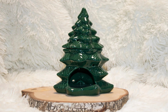 Brûle-Parfum Sapin Vert – Céramique Élégant Noël - L'Atelier Ginko - Boutique en Ligne