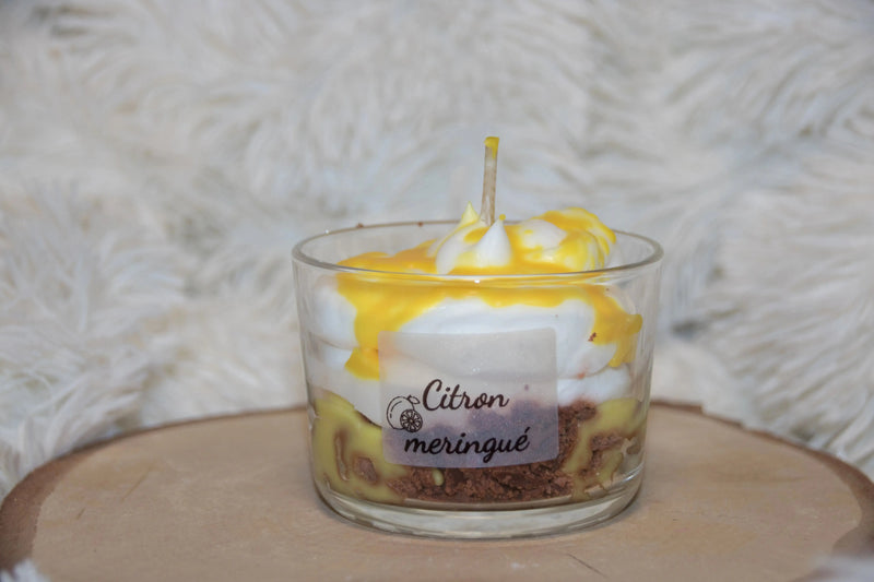 Bougie Chantilly gourmande Citron meringué L'Atelier Ginko - Boutique en Ligne