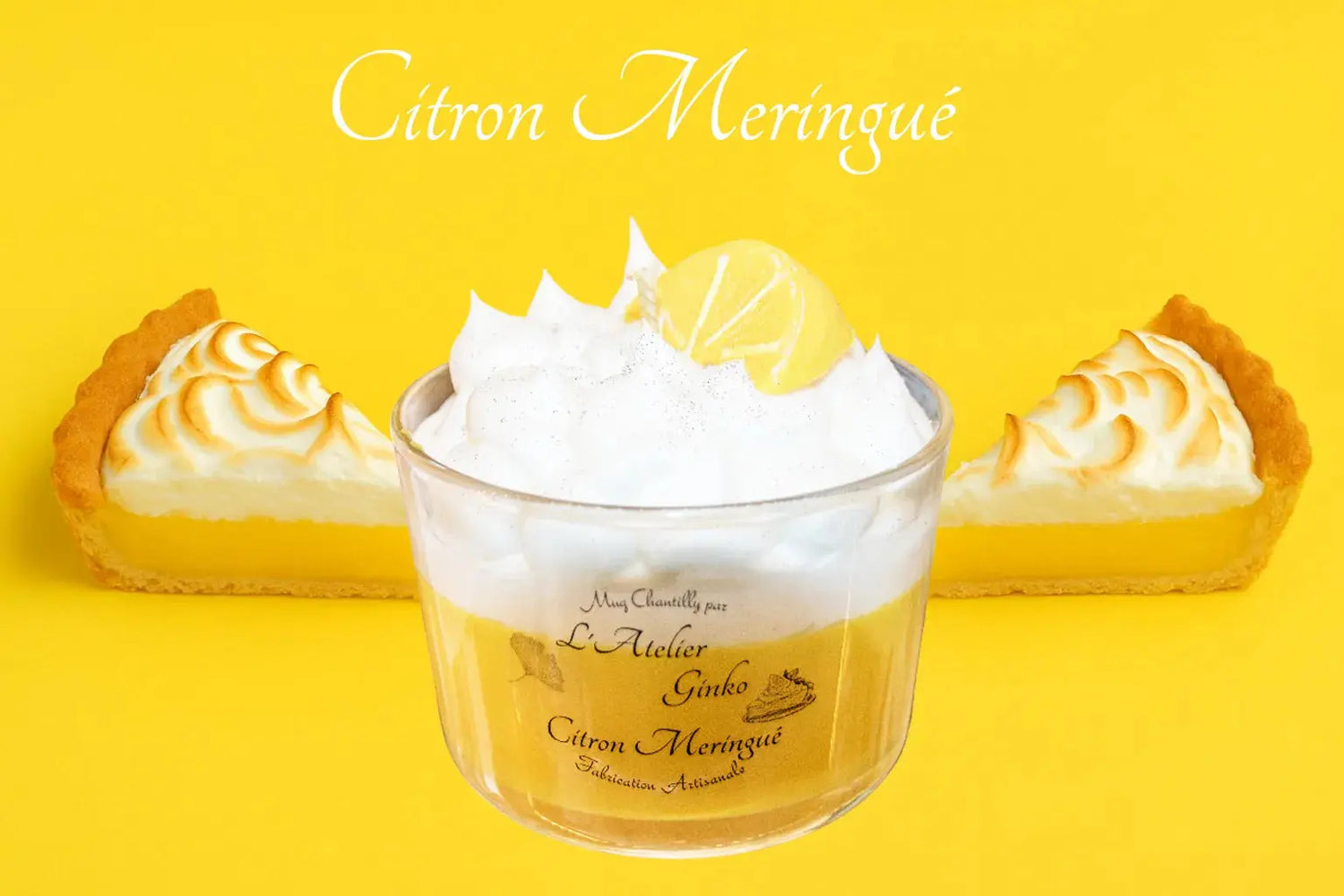 Bougie Chantilly gourmande Citron meringué L'Atelier Ginko - Boutique en Ligne