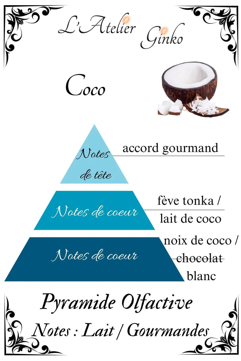Bougie parfumée Coco - L'Atelier Ginko - Boutique en Ligne