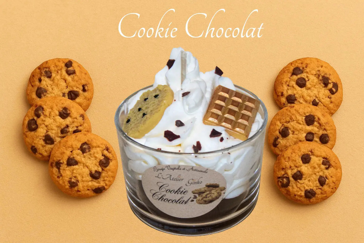 Bougie Cookie chocolat L'Atelier Ginko - Boutique en Ligne