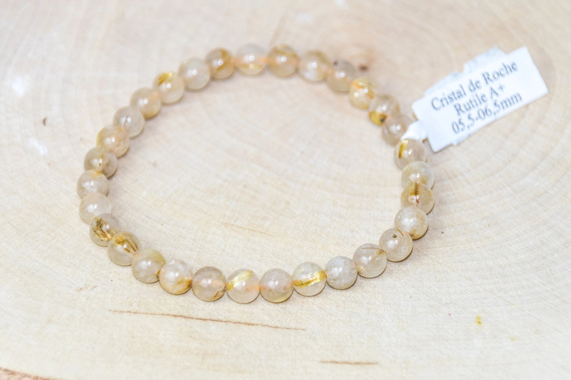 Bracelet Cristal de roche rutile L'Atelier Ginko - Boutique en Ligne