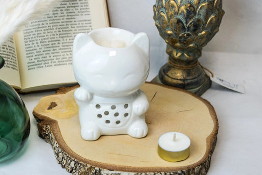 Diffuseur en céramique chat -  L'Atelier Ginko - Boutique en Ligne
