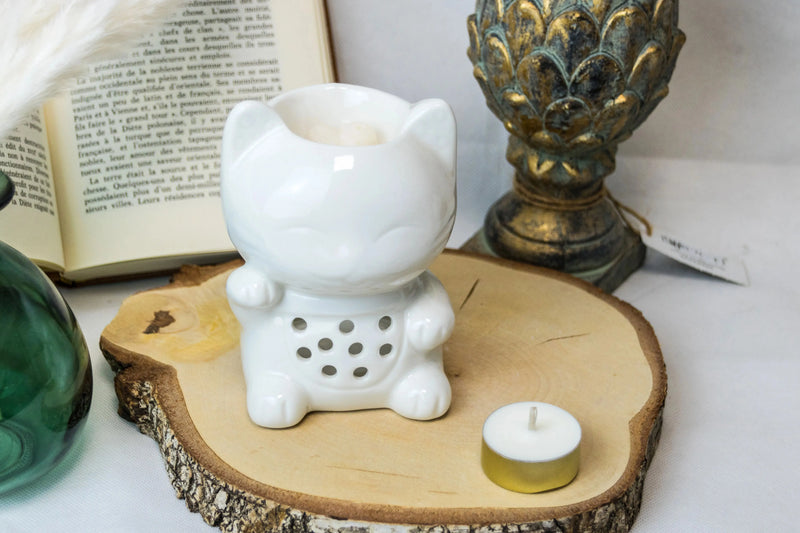 Diffuseur en céramique chat -  L'Atelier Ginko - Boutique en Ligne