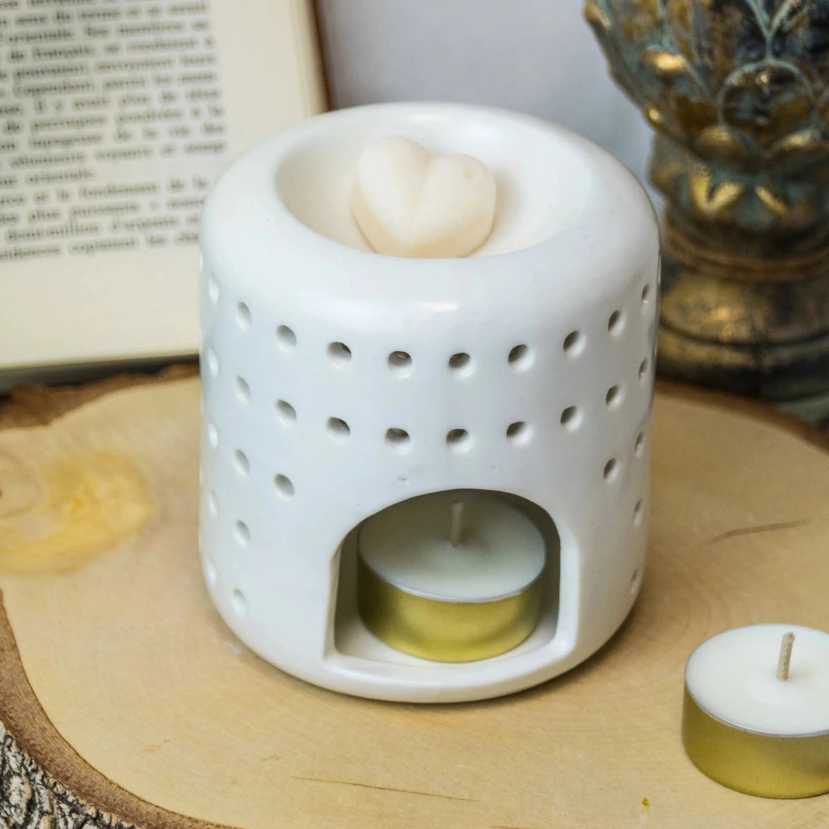 Brûle-parfum céramique Coliseo vue de côté - L'Atelier Ginko