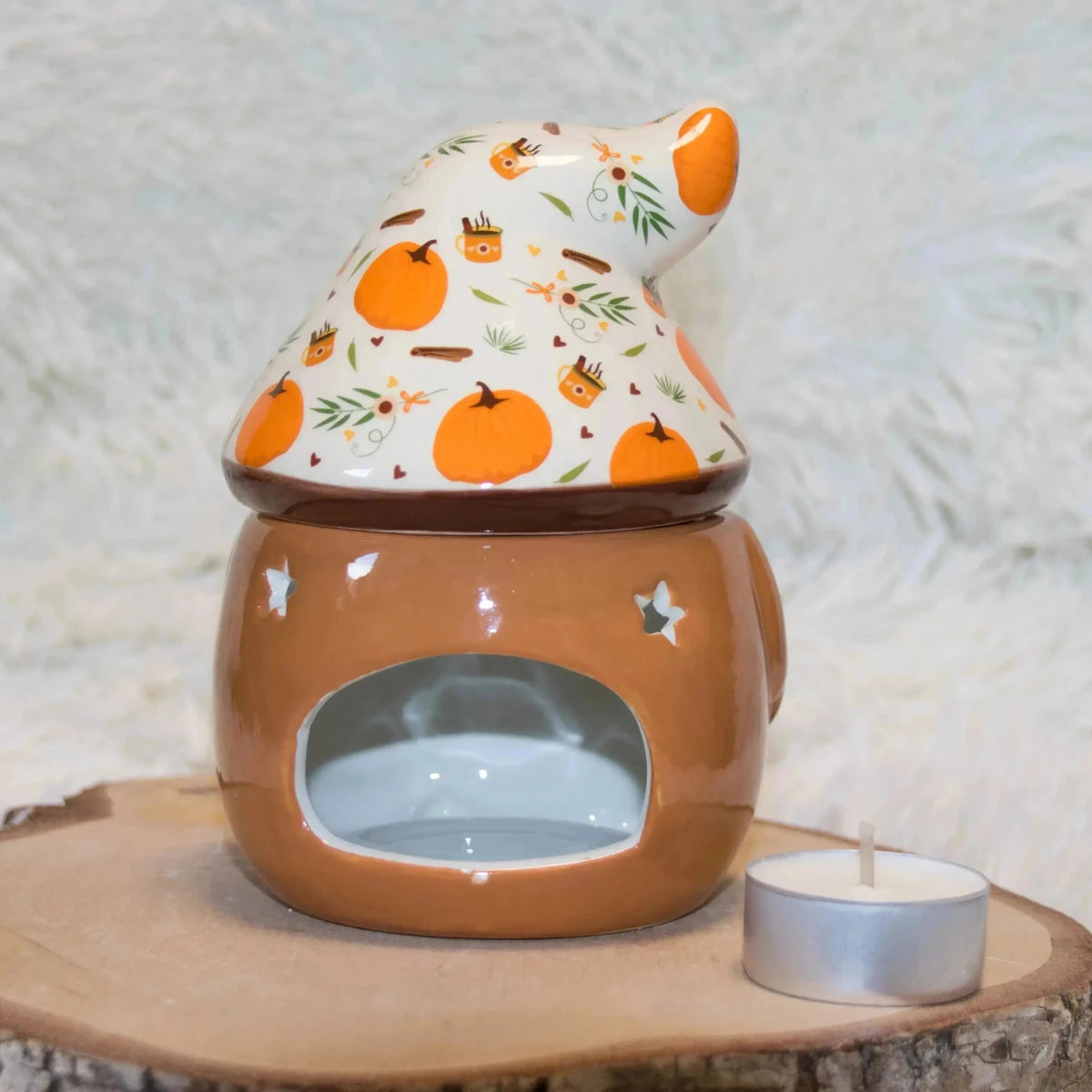 Diffuseur Gnome Automnale – Brûle Parfum Céramique - L'Atelier Ginko - Boutique en Ligne