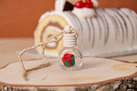 Diffuseur Voiture Noël Bûche de Noël - L'Atelier Ginko - Boutique en Ligne