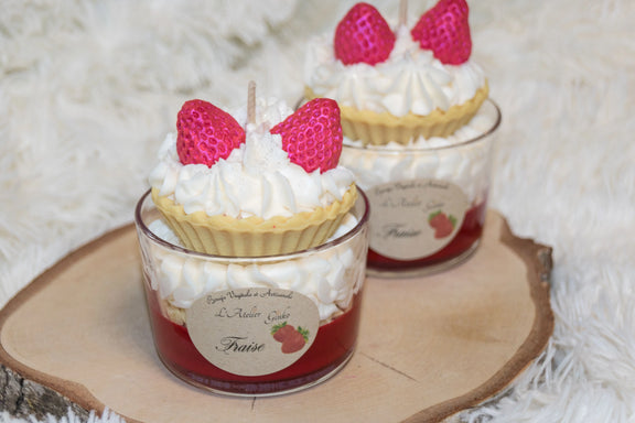 Bougie Chantilly gourmande Fraise L'Atelier Ginko - Boutique en Ligne