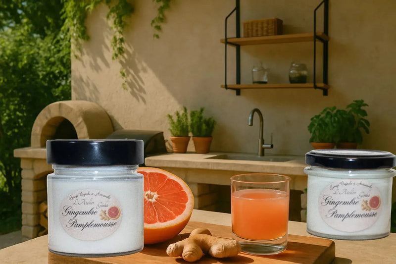 Bougie parfumée Gingembre pamplemousse L'Atelier Ginko - Boutique en Ligne
