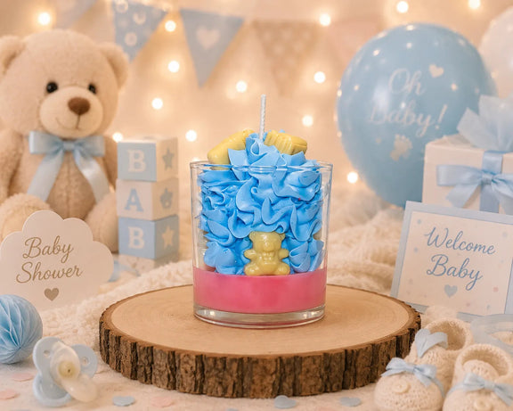 Bougie artisanale naissance personnalisable L'Atelier Ginko - Boutique en Ligne