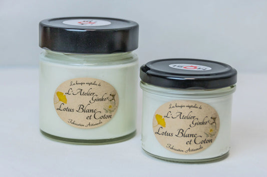 White Lotus and Cotton scented candle