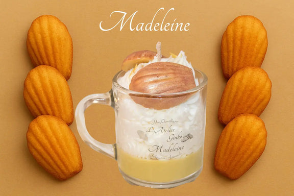 Bougie Chantilly gourmande Madeleine L'Atelier Ginko - Boutique en Ligne