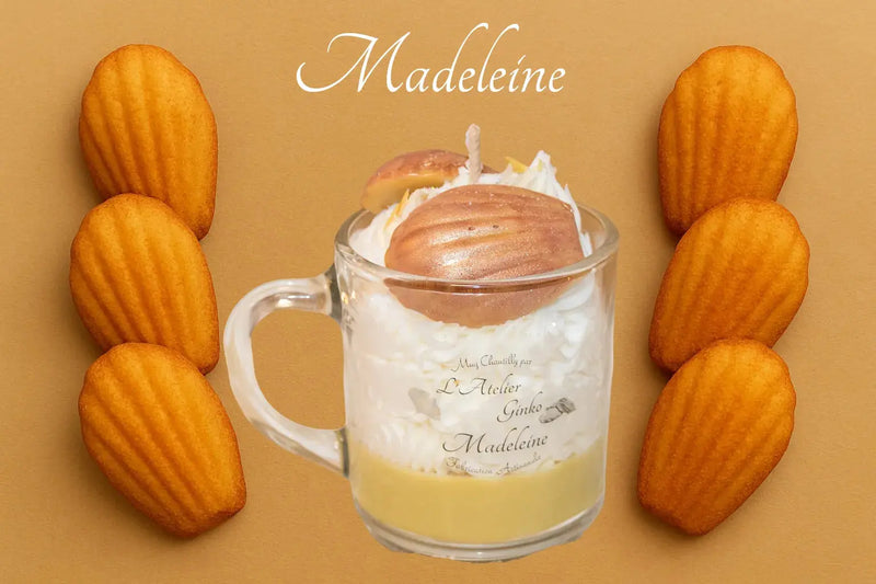 Bougie Chantilly gourmande Madeleine L'Atelier Ginko - Boutique en Ligne