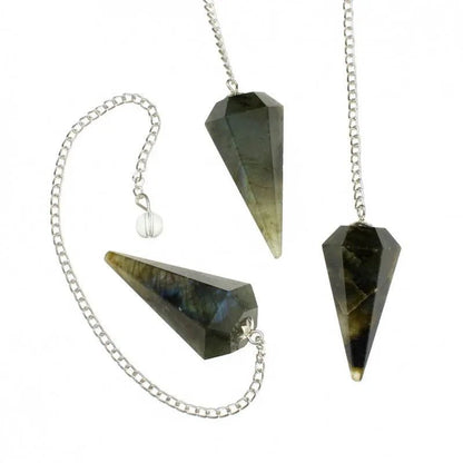 Pendules Divinatoires à Facettes en Pierre Naturelle - L'Atelier Ginko - Boutique en Ligne