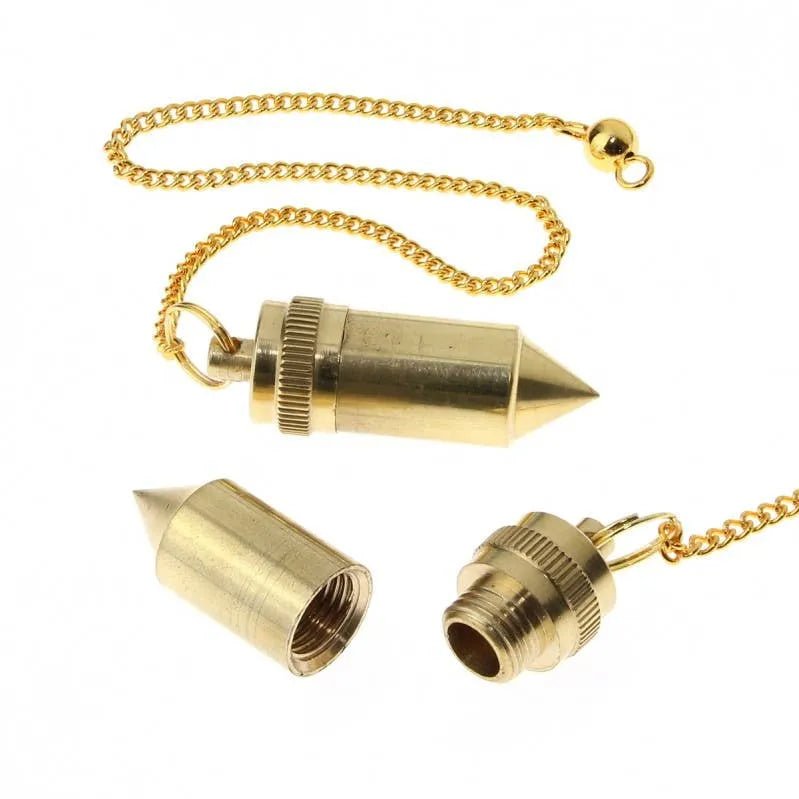 Pendules Divinatoires Métalliques avec Chambre Témoin - L'Atelier Ginko - Boutique en Ligne