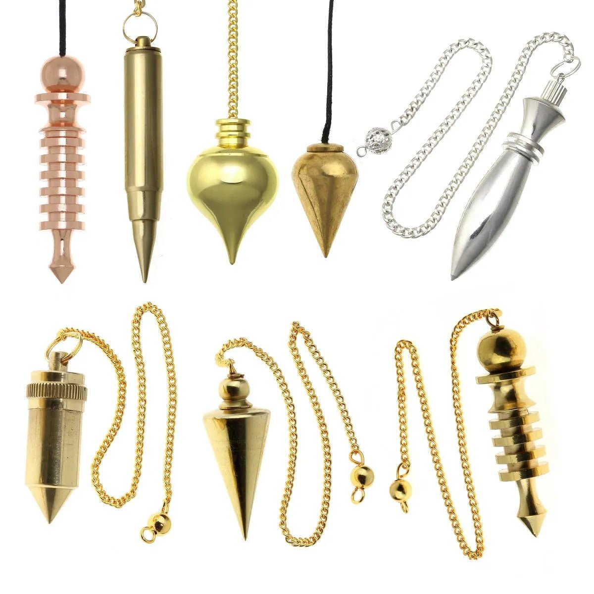 Pendules Divinatoires Métalliques avec Chambre Témoin - L'Atelier Ginko - Boutique en Ligne
