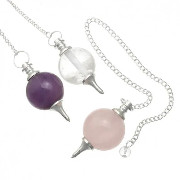 Pendules Divinatoires Sphériques en Pierre Naturelle - L'Atelier Ginko - Boutique en Ligne