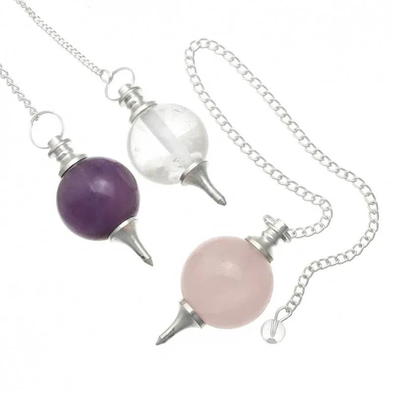 Pendules Divinatoires Sphériques en Pierre Naturelle - L'Atelier Ginko - Boutique en Ligne