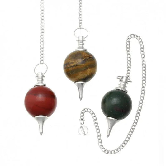 Pendules Divinatoires Sphériques en Pierre Naturelle - L'Atelier Ginko - Boutique en Ligne