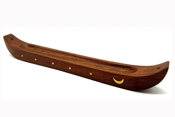 Porte - Encens en bois Pirogue - L'Atelier Ginko - Boutique en Ligne