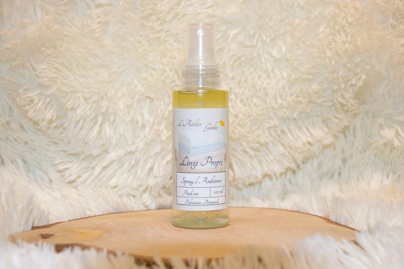 Spray d'Ambiance Linge propre - L'Atelier Ginko - Boutique en Ligne