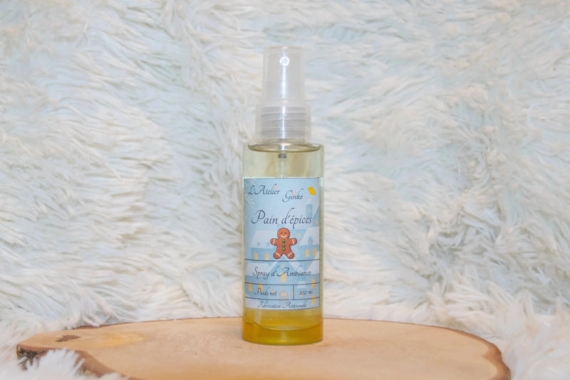 Spray d'Ambiance Noël Pain d'Épices – Parfum naturel artisanal - L'Atelier Ginko - Boutique en Ligne