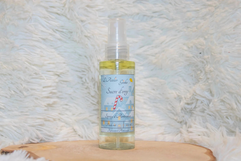 Spray d'Ambiance Noël Sucre d'Orge – Parfum naturel artisanal - L'Atelier Ginko - Boutique en Ligne