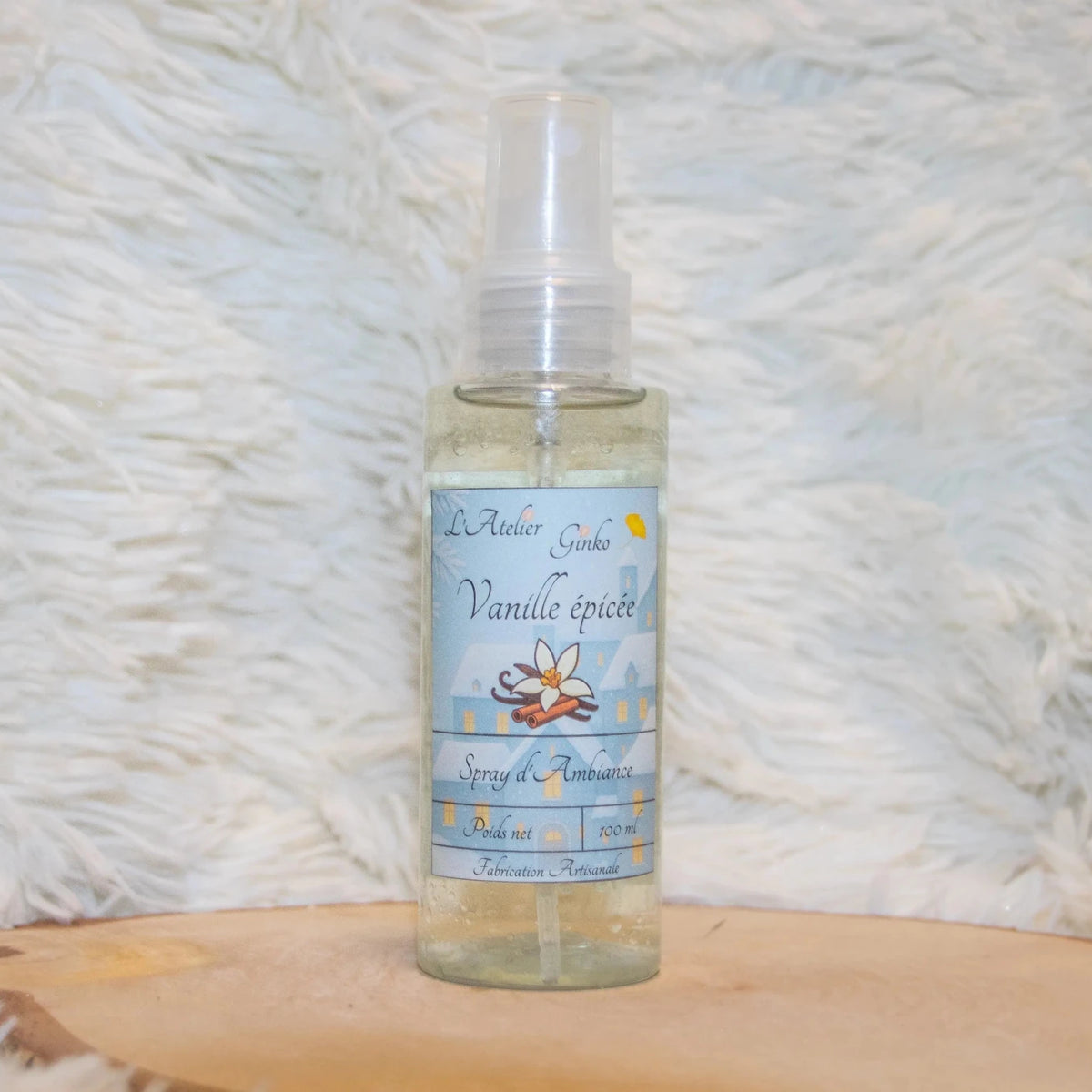 Spray d'Ambiance Noël Vanille Épicée – Parfum naturel artisanal - L'Atelier Ginko - Boutique en Ligne