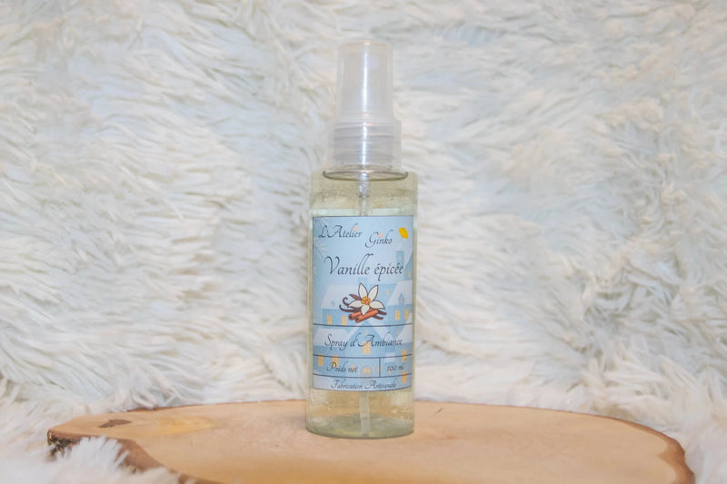 Spray d'Ambiance Noël Vanille Épicée – Parfum naturel artisanal - L'Atelier Ginko - Boutique en Ligne