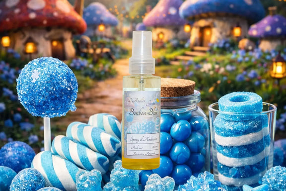 Spray d'Ambiance Bonbon Bleu - L'Atelier Ginko - Boutique en Ligne