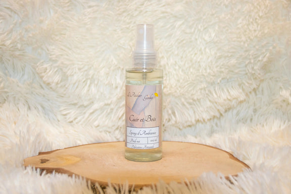 Spray d'Ambiance Cuir et bois - L'Atelier Ginko - Boutique en Ligne