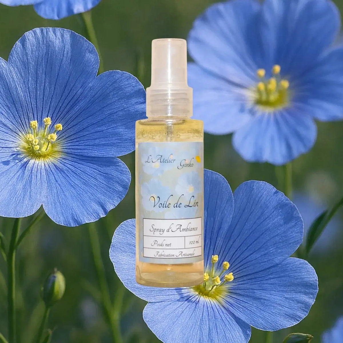 Spray d'Ambiance Voile de lin - L'Atelier Ginko - Boutique en Ligne
