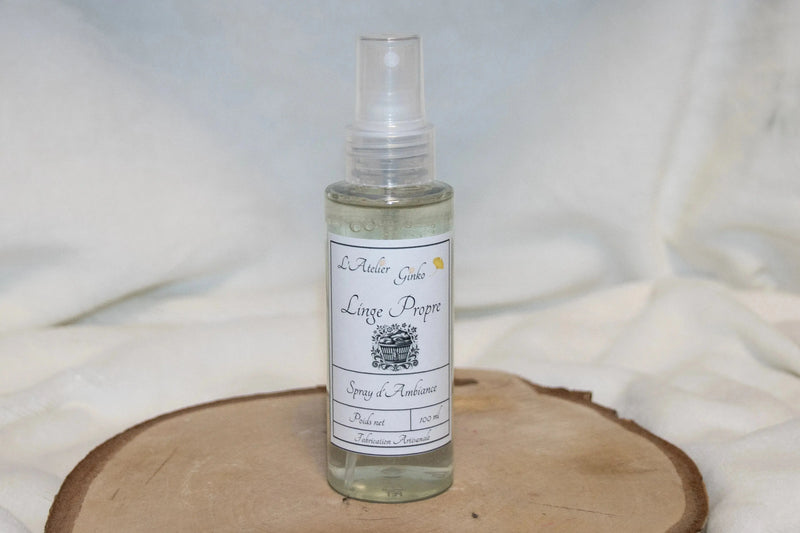Spray d'Ambiance Linge propre L'Atelier Ginko - Boutique en Ligne